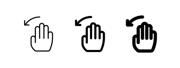 Editable hand swipe left vector icon. Part of a big icon set family. Perfect for web and app interfaces, presentations, infographics, etc