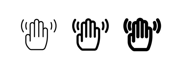 Editable hand wave vector icon. Part of a big icon set family. Perfect for web and app interfaces, presentations, infographics, etc