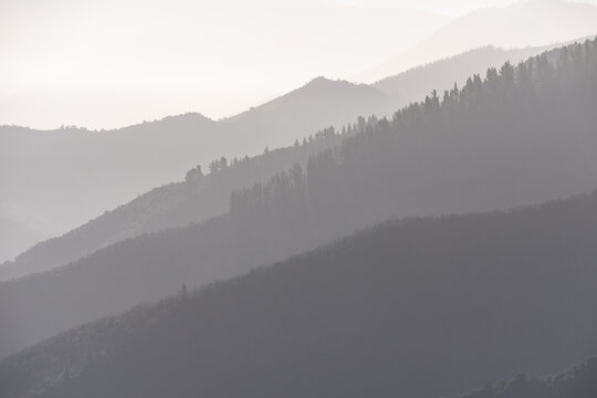 Misty Mountain Layers in Valle de Liebana, Spain
