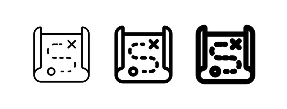 Editable map, scroll, treasure map vector icon. Part of a big icon set family. Perfect for web and app interfaces, presentations, infographics, etc