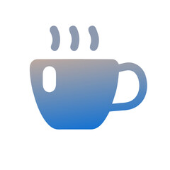 blue steaming coffee mug for hot beverages