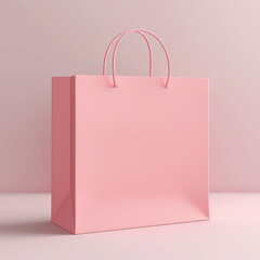 Shopping bag mockup pink blank paper bags shopping