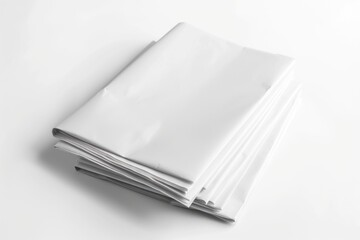 Daily Newspaper Blank Content Isolated with Clipping Path.