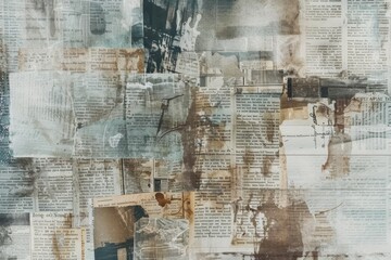 Designed background. Digital collage made of newspaper clippings.