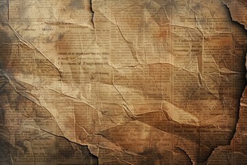 Vintage newspaper background with scratched paper design.