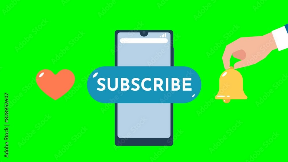 Poster a man clicks on the subscribe button. blogging, promotion. social media. web buttons like, subscribe