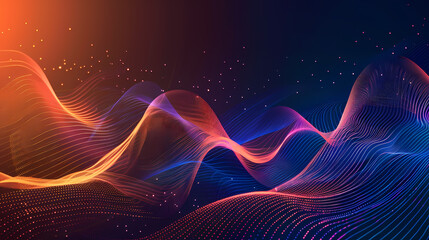 abstract glowing waves