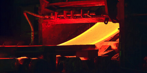 Hot-rolled steel process in steel industry © nuttawutnuy