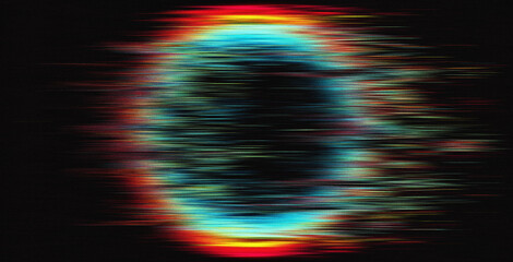 Abstract background with pixel noise artifacts. Glitched old-school screen with digital datamoshing VHS effect, an old analog video recording on tape cassette. Abstract data moshing distorted frame