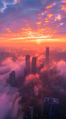 Fototapeta premium city skyline view