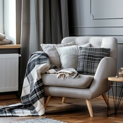Scandinavian Hygge Living Room Interior