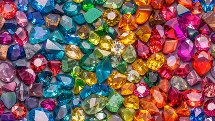 Colorful crystal gemstones seamless tile pattern background hd
