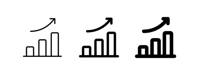 Editable bar chart, investment profit vector icon. Part of a big icon set family. Perfect for web and app interfaces, presentations, infographics, etc