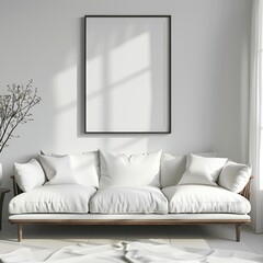 White Sofa by Neutral Wall