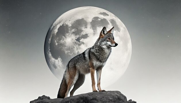 Coyote un soir de pleine lune