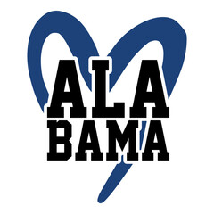 Аlabama Lettering State vector EPS