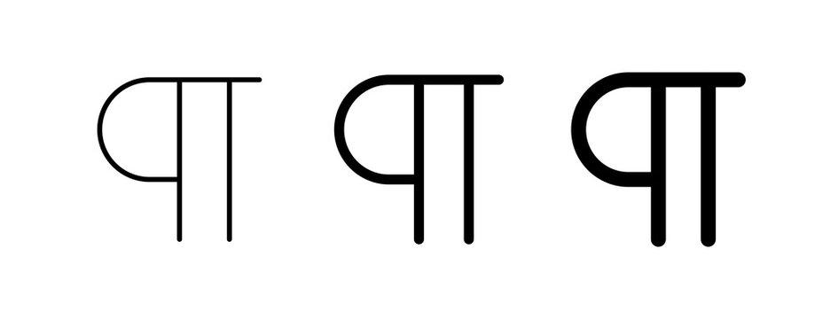 Editable pilcrow, paragraph symbol vector icon. Part of a big icon set family. Perfect for web and app interfaces, presentations, infographics, etc
