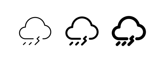 Editable thunderstorm vector icon. Part of a big icon set family. Perfect for web and app interfaces, presentations, infographics, etc