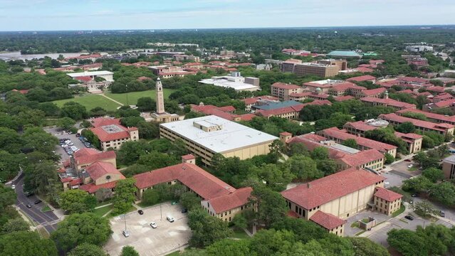 Baton Rouge, Louisiana, USA - April 21, 2024: Afternoon sun shines on the campus of Louisiana State University (LSU).