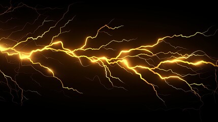 3D realistic vector illustration of a lightning bolt
