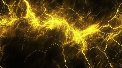 An abstract background featuring yellow electric lightning.