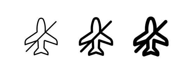 Editable vector airplane mode off icon. Part of a big icon set family. Perfect for web and app interfaces, presentations, infographics, etc