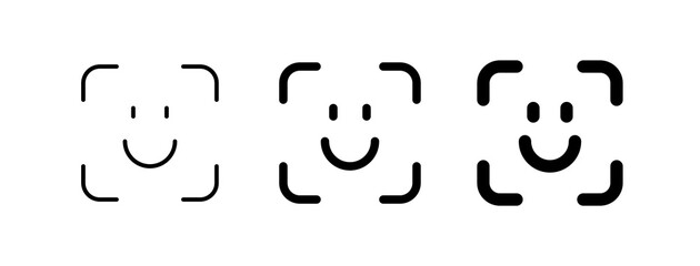 Editable face id, facial recognition vector icon. Part of a big icon set family. Perfect for web and app interfaces, presentations, infographics, etc