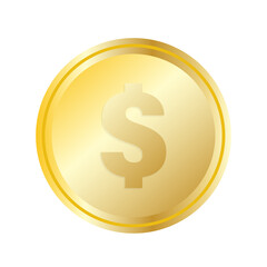 Coins isolated on white background , Vector illustration EPS 10