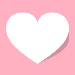Big heart shape vector on pink background ,for February 14, Vector illustration EPS 10