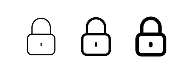 Editable vector lock padlock encryption password icon. Part of a big icon set family. Perfect for web and app interfaces, presentations, infographics, etc