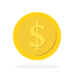 Coins isolated on white background , Vector illustration EPS 10