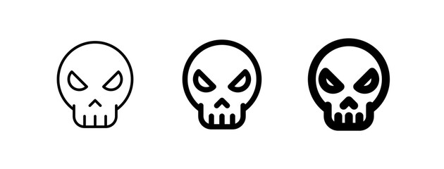 Editable vector danger skull icon. Part of a big icon set family. Perfect for web and app interfaces, presentations, infographics, etc