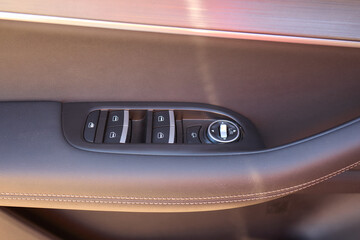 A car door with trim showcasing automotive design details