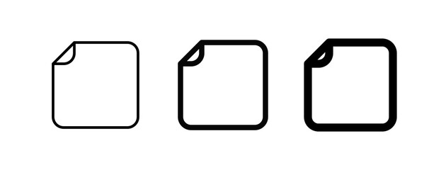 Editable vector blank empty file icon. Part of a big icon set family. Perfect for web and app interfaces, presentations, infographics, etc