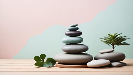 Zen stones, Balanced rocks, Zen garden