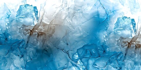 Blue Ice Cube Texture: Ideal for Printed Materials such as Brochures and Business Cards. Concept Ice Cube, Blue Texture, Printed Materials, Brochures, Business Cards