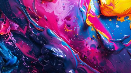 Vibrant abstract artwork with bold colors and dynamic shapes. This contemporary design showcases artistic expression in high-resolution, photorealistic.