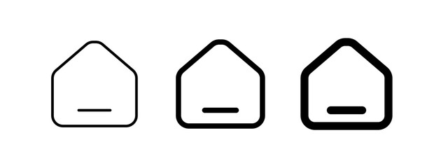 Vector home page button icon. Black, white background. Perfect for app and web interfaces, infographics, presentations, marketing, etc.