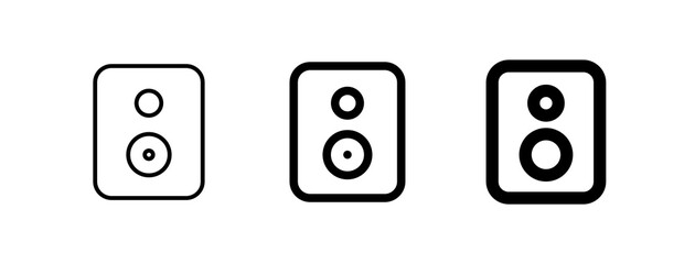 Editable vector loudspeaker amplifier icon. Black, transparent white background. Part of a big icon set family. Perfect for web and app interfaces, presentations, infographics, etc