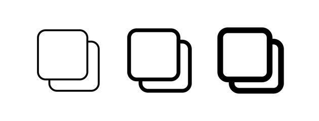 Editable vector copy duplicate layer icon. Part of a big icon set family. Perfect for web and app interfaces, presentations, infographics, etc