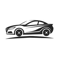 A car silhouette vector icon illustration