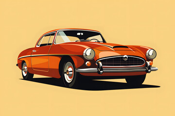 vintage style car illustration pop art vintage car art illustrated