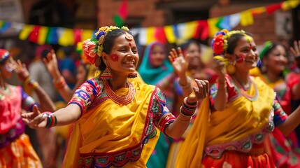 woman, india, culture, celebration, hinduism, religion, festival, person, traditional, indian, religious, tradition, swing, female, holiday, photography, color image, dress, happy, illustration, monso