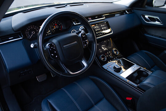 interior of a car Land Rover Range Rover Velar (L560) car detail
