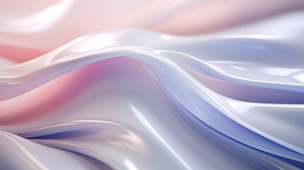 Wavy abstract background. Brightly colored polymer surface with a wavy shape. A dynamic plastic form.
