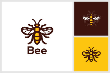 Bee logo design icon vector