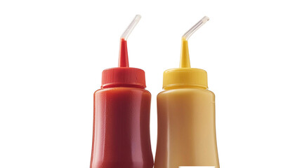 Bottle of Ketchup and Mustard 