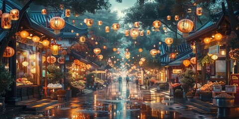 Asian Night Market Vibes, generative ai