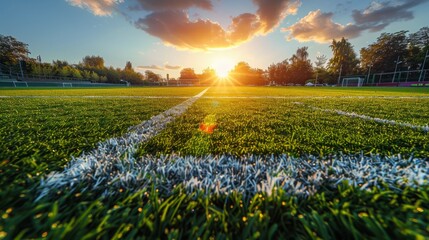 Soccer Field at Sunset