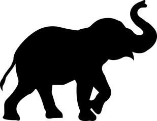 elephant wild animal icon vector, sign, symbol, logo, editable stroke, flat design style isolated on transparent background. elephant silhouette side view use for web and app.